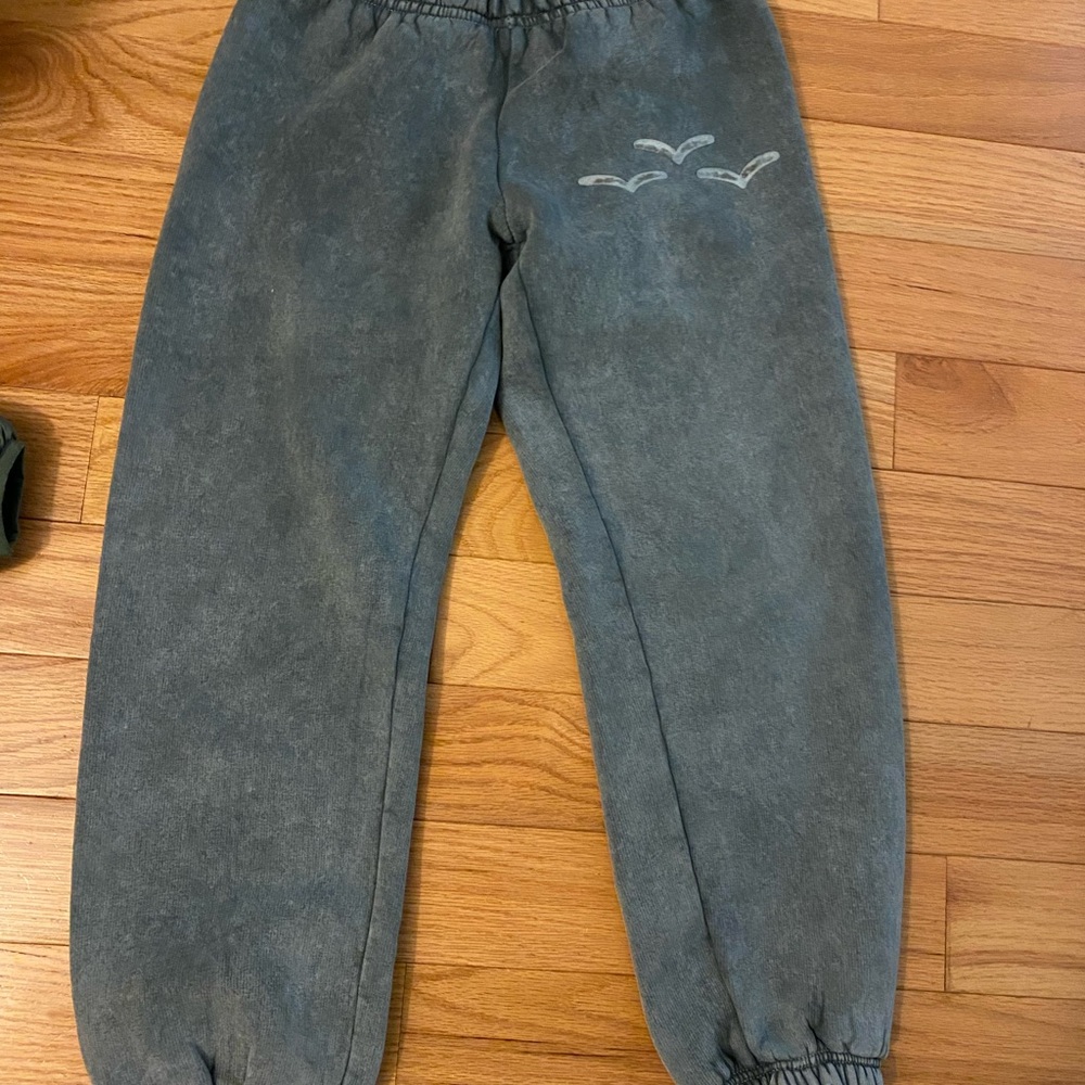 Kids Charcoal Jogger Pants with Bird Design